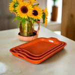 Simetría | Nesting Serving Tray Set (3) w/ Cutout Handles