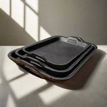 Simetría | Nesting Serving Tray Set (3) w/ Cutout Handles