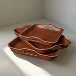 Simetría | Nesting Serving Tray Set (3) w/ Cutout Handles