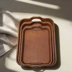 Simetría | Nesting Serving Tray Set (3) w/ Cutout Handles