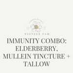 Immunity Combo: Immune System & Respiratory Support- Mullein Tincture + Elderberry Kit + Mullein Tallow