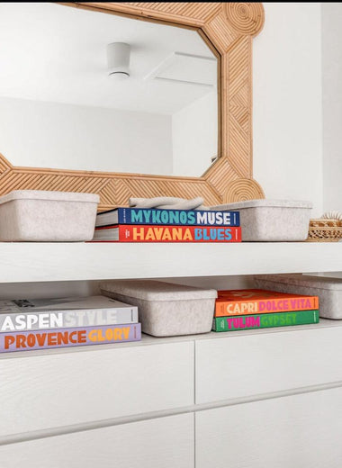 The Sculpted Bin - Long with Lid | Set of 3