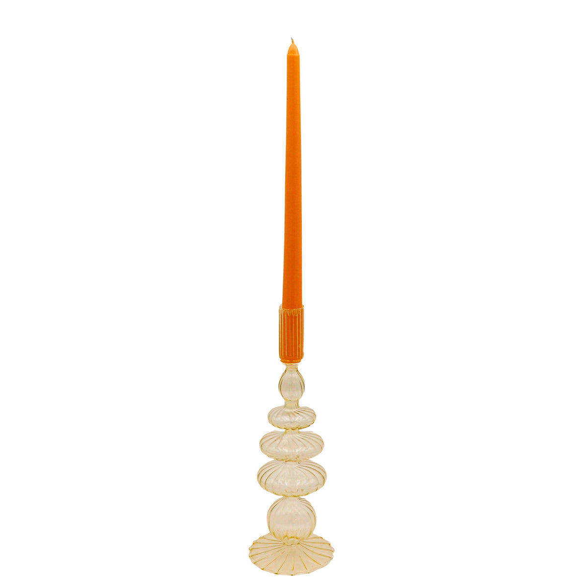 24 Extra Tall Mustard Spice Taper Candle - 6 Packs of 4