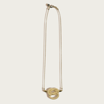 Square Knot Fiber + Chain Necklace