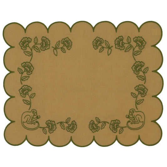 Sunlit Moss Linen Placemats – Set of 4