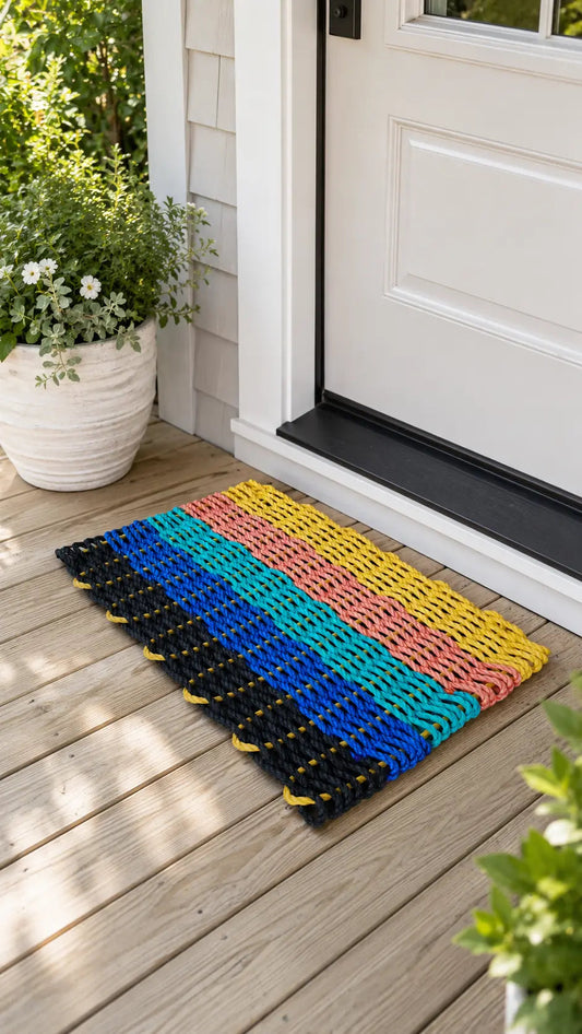 Sunset-Inspired Lobster Rope Doormat