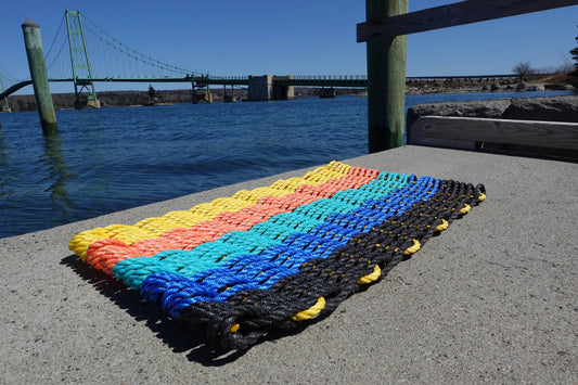 Sunset-Inspired Lobster Rope Doormat