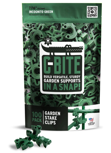 C-BITE Garden Stake Clips - Plant Support Connectors