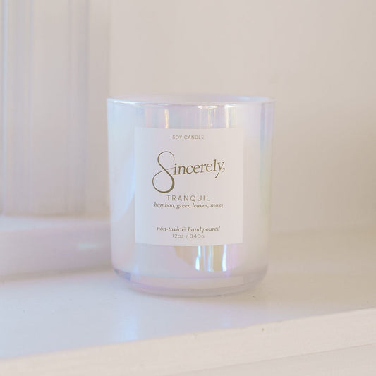 Tranquil Candle - Bamboo & Green Leaves