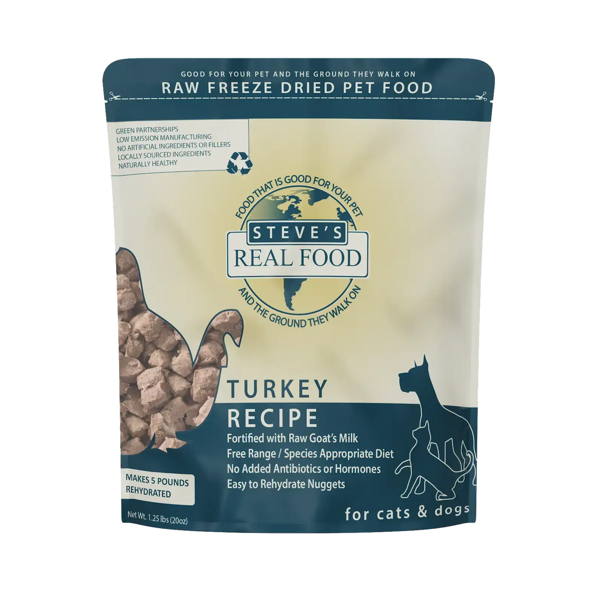 Steve's Real Food Freeze Dried Raw Nuggets Turkey