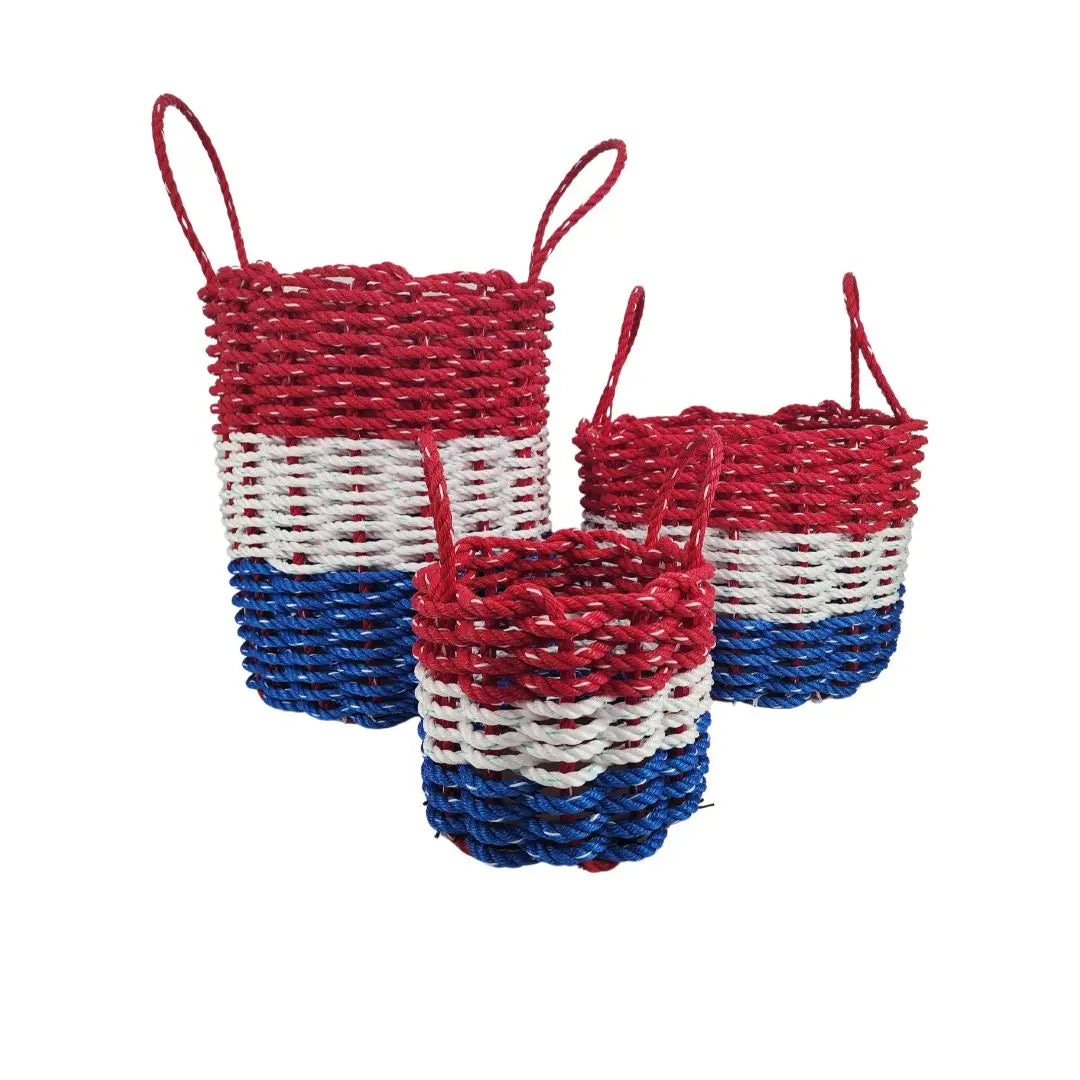 Red, White & Blue Rope Basket