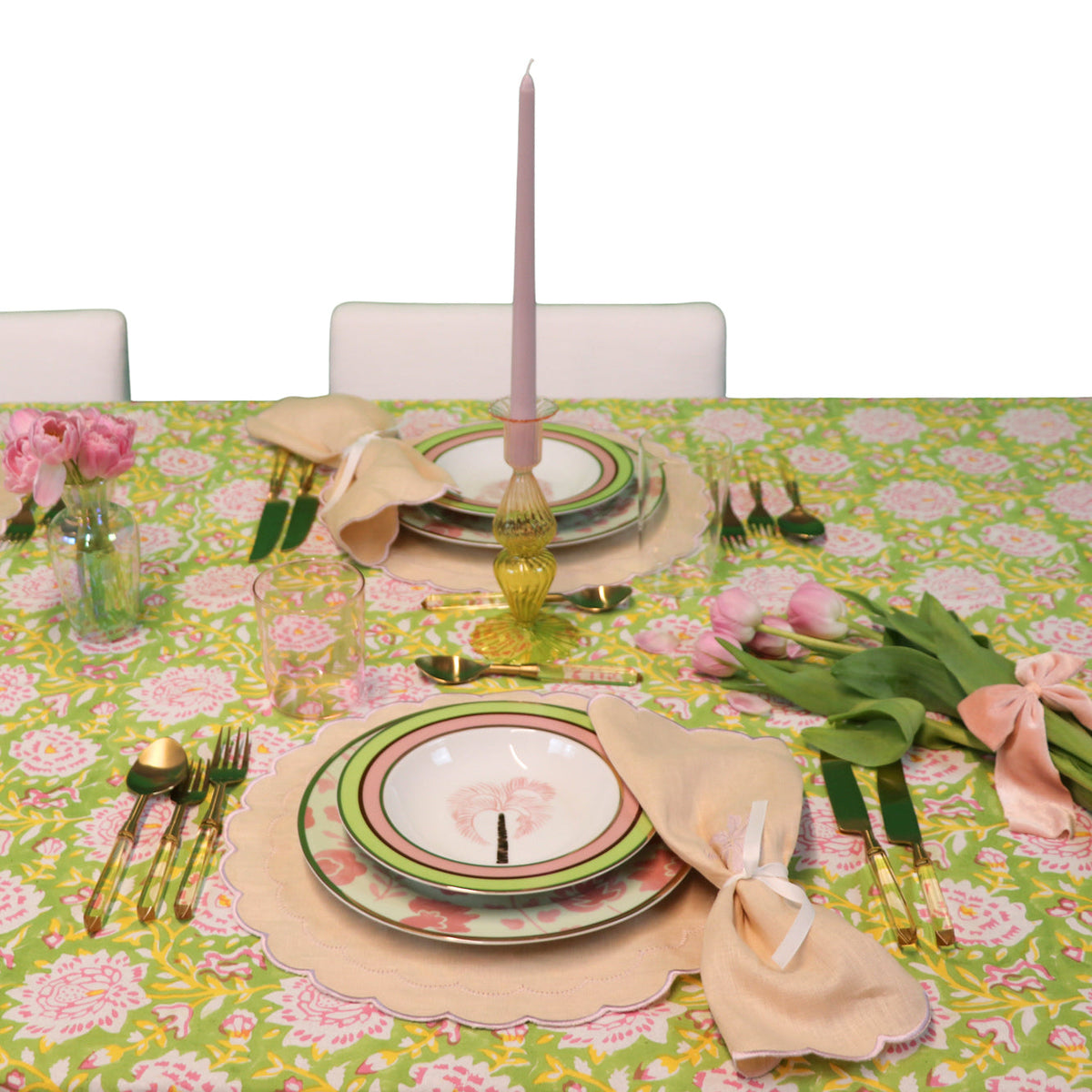 100% Organic Cotton - Viviana Venetia Blooms Tablecloth
