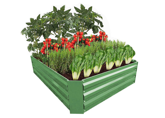 Raised Garden Bed Kit, Green, 39.4 x 39.4 x 11.8-inches