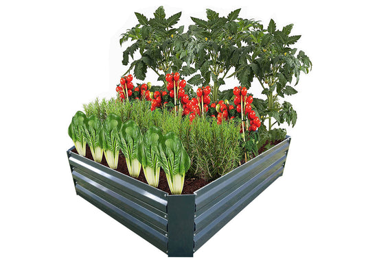 Raised Garden Bed Kit, Gray, 47.3 X 35.4 X 11.8-Inches