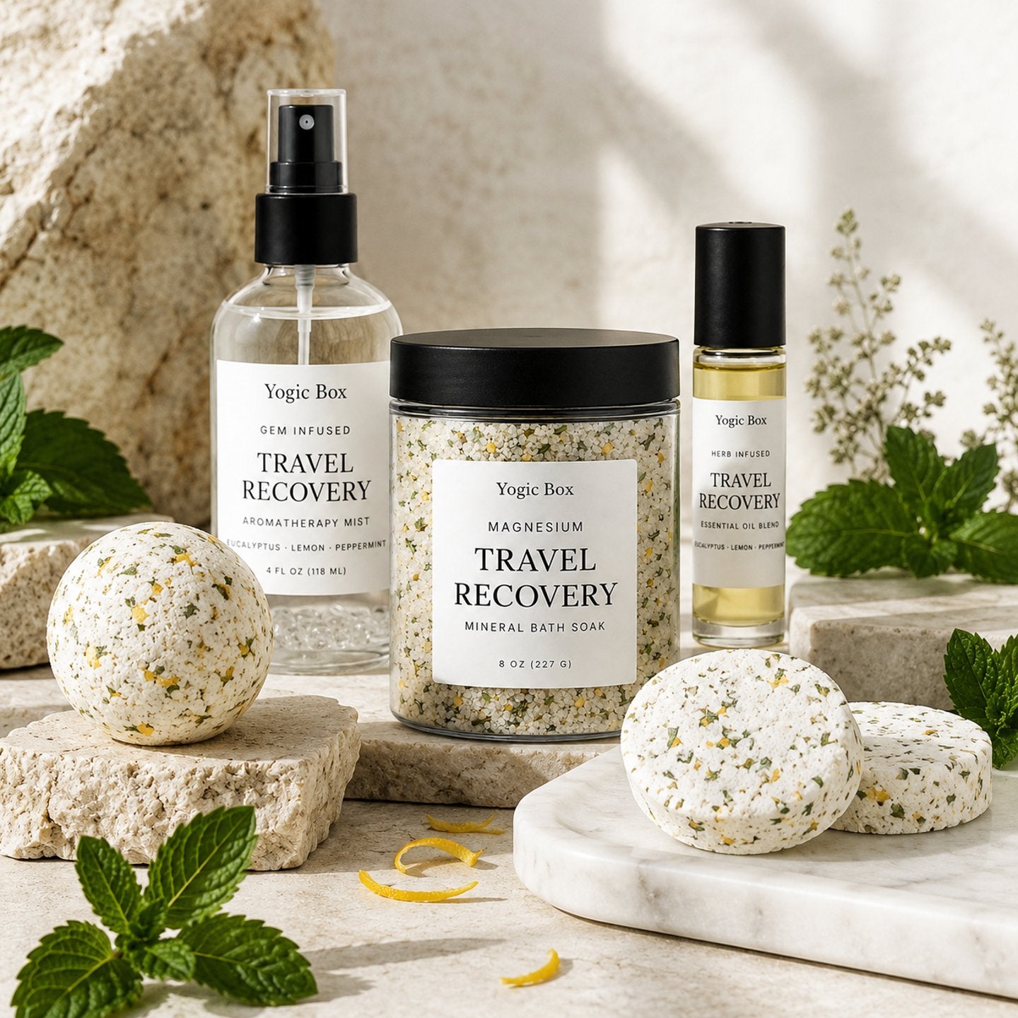 Gem Infused Muscle Recovery Aromatherapy Mist | Shower Spray