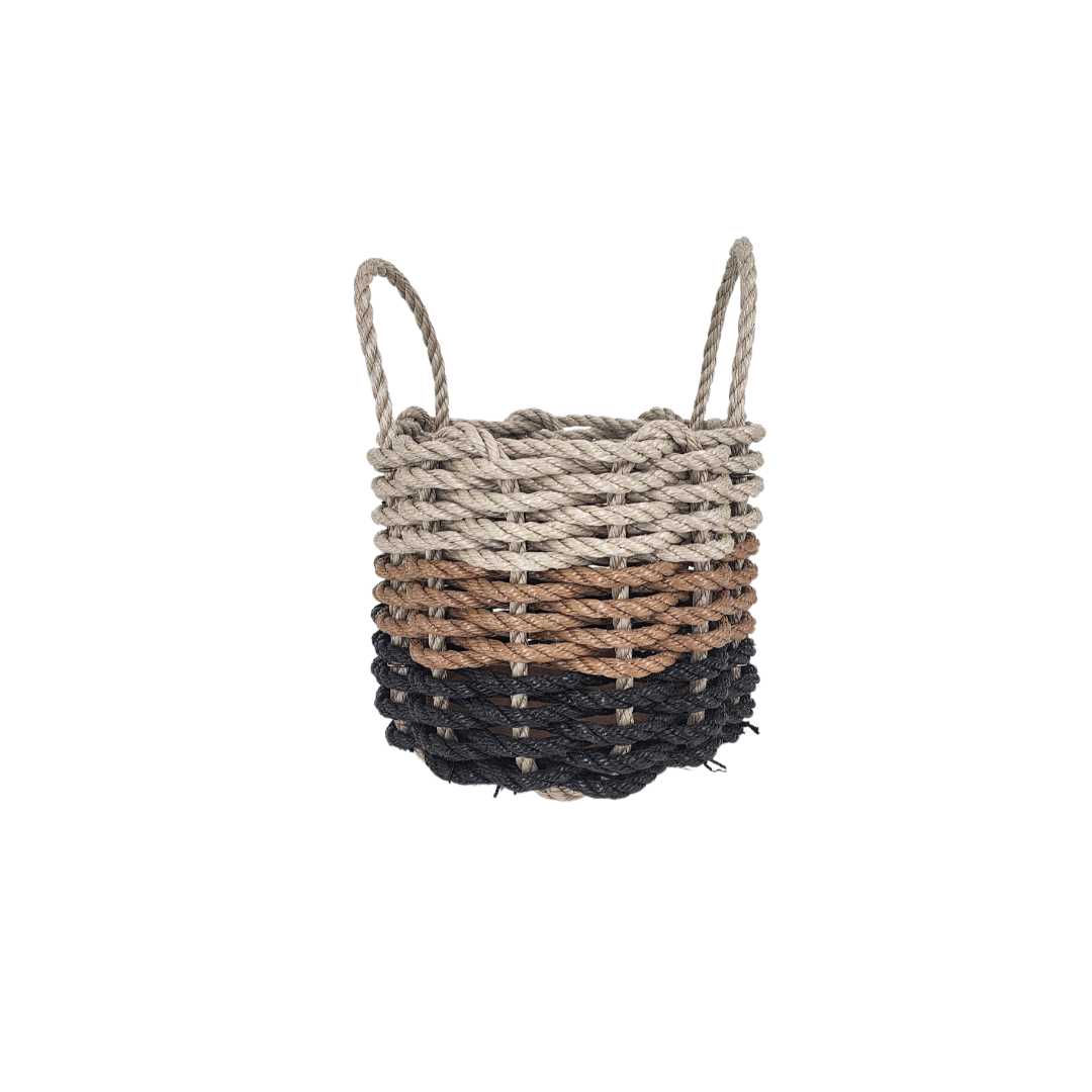 Black, Brown & Tan Ombre Rope Basket