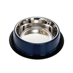 Country Living Set of 2 Ribbed Non-Slip Pet Bowls – Poseidon Blue