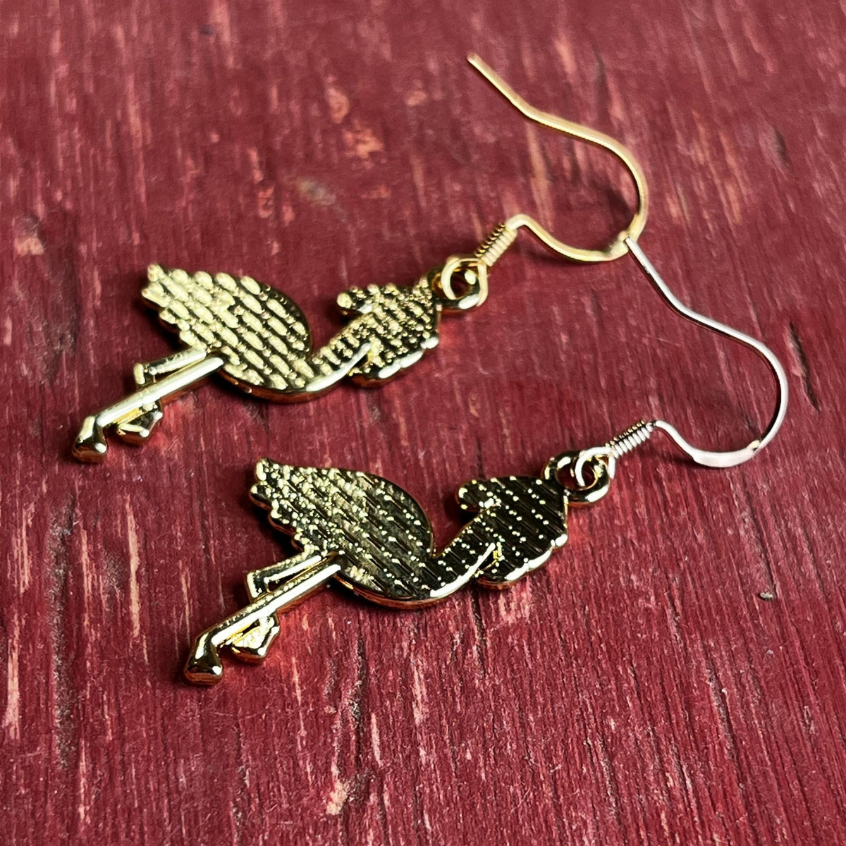 Flamingo Christmas Earrings