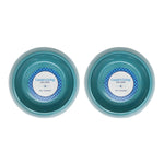 Country Living Set of 2 Natural Fiber Dog Bowls – Teal Blue