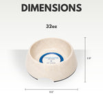 Country Living Set of 2 Natural Fiber Dog Bowls – White Swan