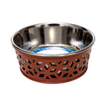 Country Living Set of 2 Stainless Steel Dog Bowls – Farmhouse Style, Ideal for Small to Medium Dogs
