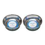 Country Living Set of 2 Stainless Steel Dog Bowls – Farmhouse Style, Ideal for Small to Medium Dogs