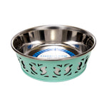 Country Living Set of 2 Stainless Steel Dog Bowls – Farmhouse Style, Ideal for Small to Medium Dogs
