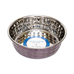 Country Living Set of 2 Hammered Stainless Steel Dog Bowls – Lavender