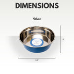 Country Living Set of 2 Heavy Gauge Stainless Steel Dog Bowls - Perfect for Food & Water