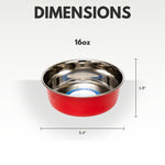 Country Living Set of 2 Heavy Gauge Stainless Steel Dog Bowls - Perfect for Food & Water
