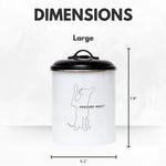 Country Living Set of 3 Pet Treat Storage Canisters – Black & White