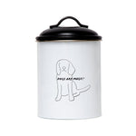 Country Living Set of 3 Pet Treat Storage Canisters – Black & White