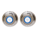 Country Living Set of 2 Hammered Stainless Steel Dog Bowls – Ideal for Extra Large Breeds – Rose Quartz/64oz