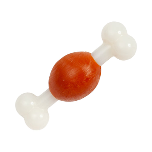 Country Living TPR & Nylon Bone Dog Chew Toy - Beef-Flavored, Ideal for Small Dogs