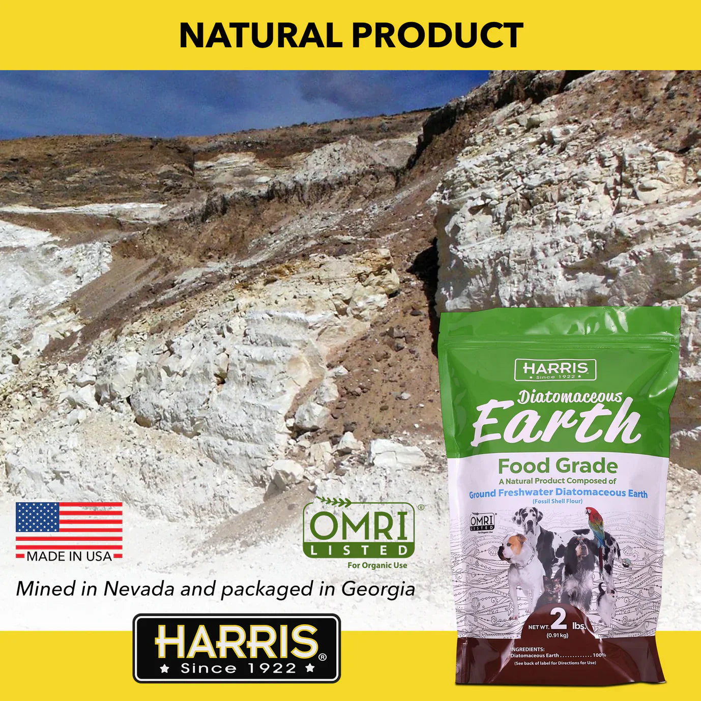 Harris Diatomaceous Earth Food Grade - 2 lb