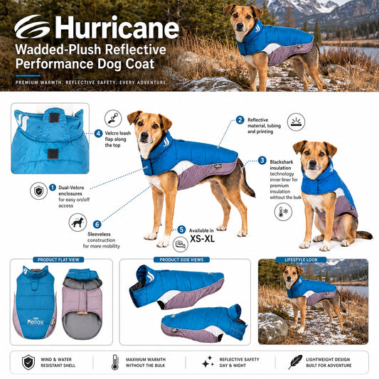 Dog Helios ® Hurricane-Waded Plush 3M Reflective Insulated Winter Dog Coat