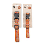 Nylon Dog Collar with Embroidered Giraffe Design/Animal Print, Secure & Adjustable Fit
