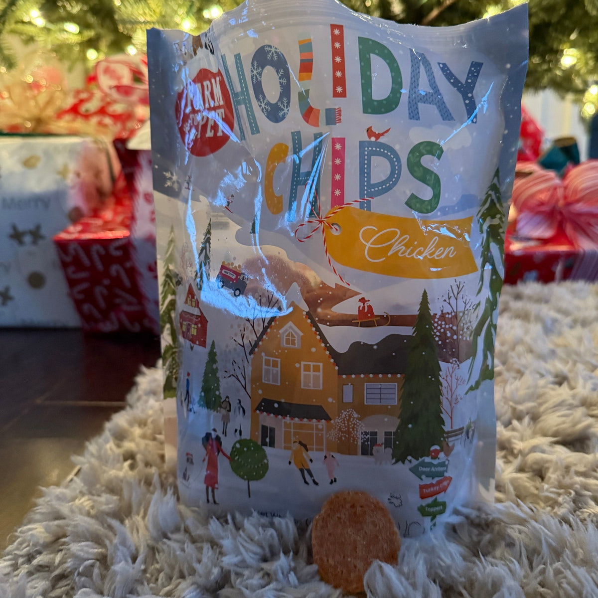 Holiday Chips Chicken & Turkey | Christmas Dog Treats 12oz