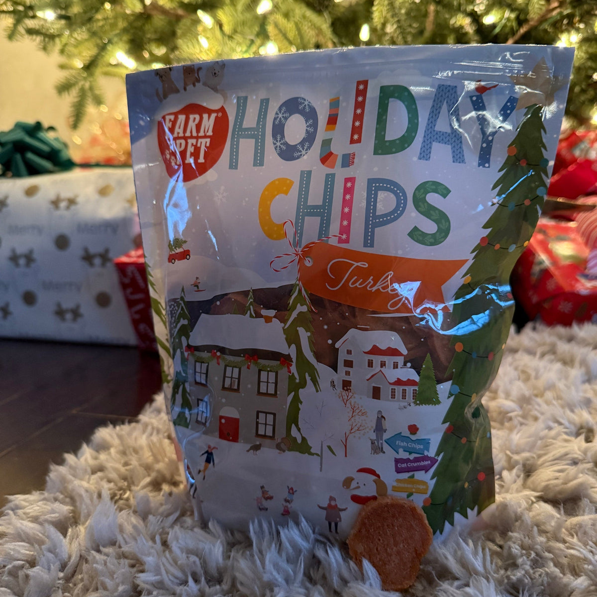 Holiday Chips Chicken & Turkey | Christmas Dog Treats 12oz