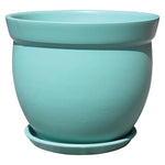 Flared Rim Planter with Attached Saucer, 6.25“x 5.5”
