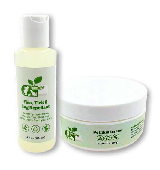Pet OUTDOOR SAFETY KIT/ Sunscreen & Flea/Tick/Bug Repellent