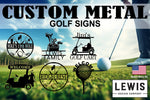 Golf 19th Hole Custom Name Metal Sign | Personalized Golf Bar Decor