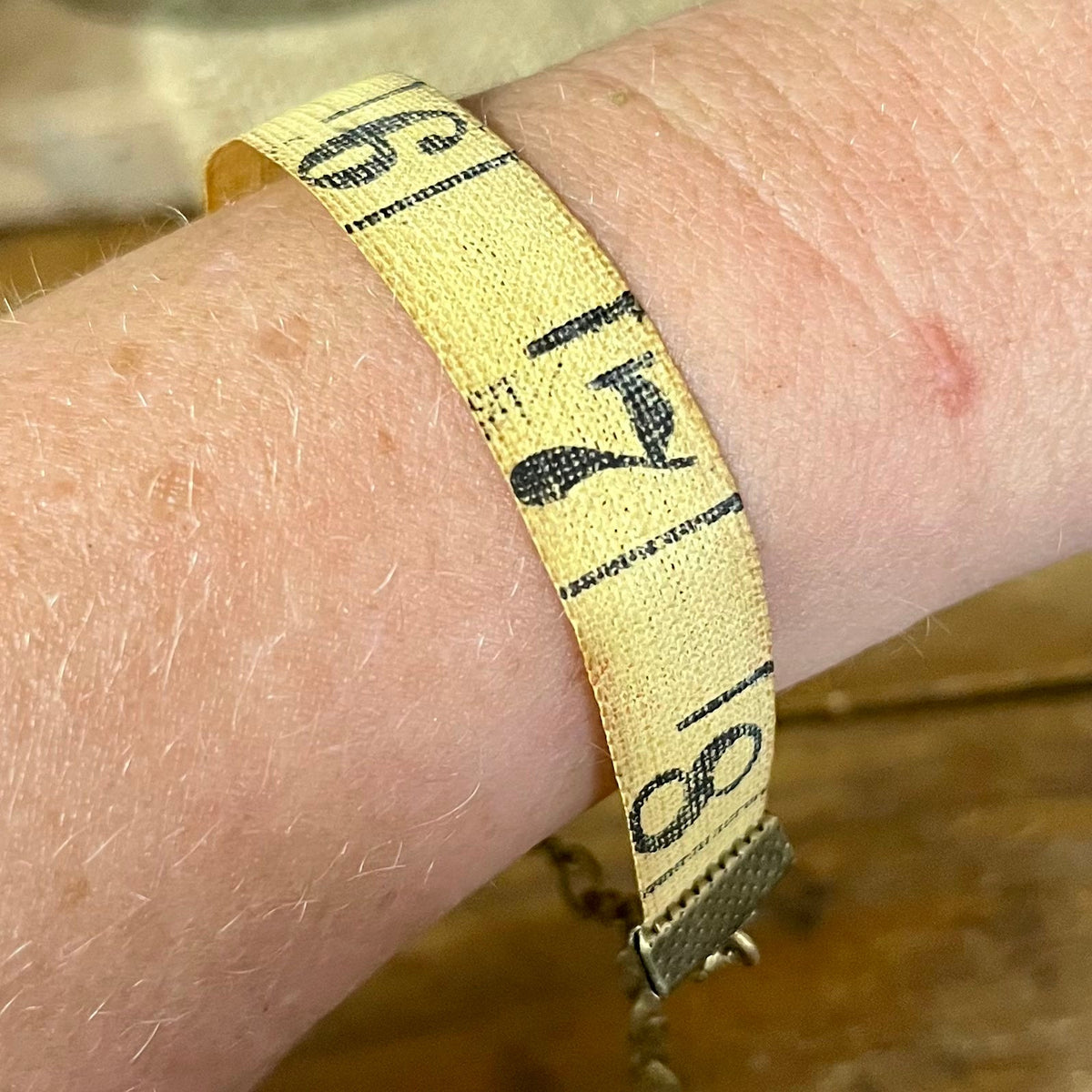 Vintage Tape Measure Bracelet, 1/2"