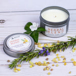 Herbal Blend Soy Wax Candle - Frankincense, Rosemary, and Myrtle