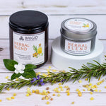 Herbal Blend Soy Wax Candle - Frankincense, Rosemary, and Myrtle