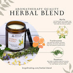 Herbal Blend Soy Wax Candle - Frankincense, Rosemary, and Myrtle