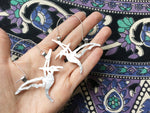 Handmade Pterodactyl Earrings: Stainless Steel Dinosaur Jewelry