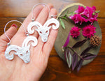 Handmade Ram Hoop Earrings: Metal Aries Jewelry