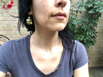 Rustic Metal Scoop Hoop Earrings: Handmade Hammered Brass
