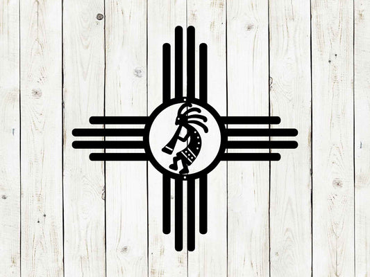Zia Sun Kokopelli Metal Sign | Southwest Outdoor Decor